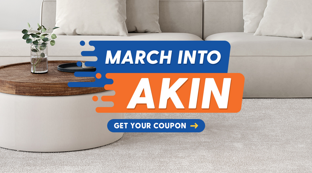 Akin Bros. Floor Stores OKC Flooring MARCH into Akin internal page image linking to coupon